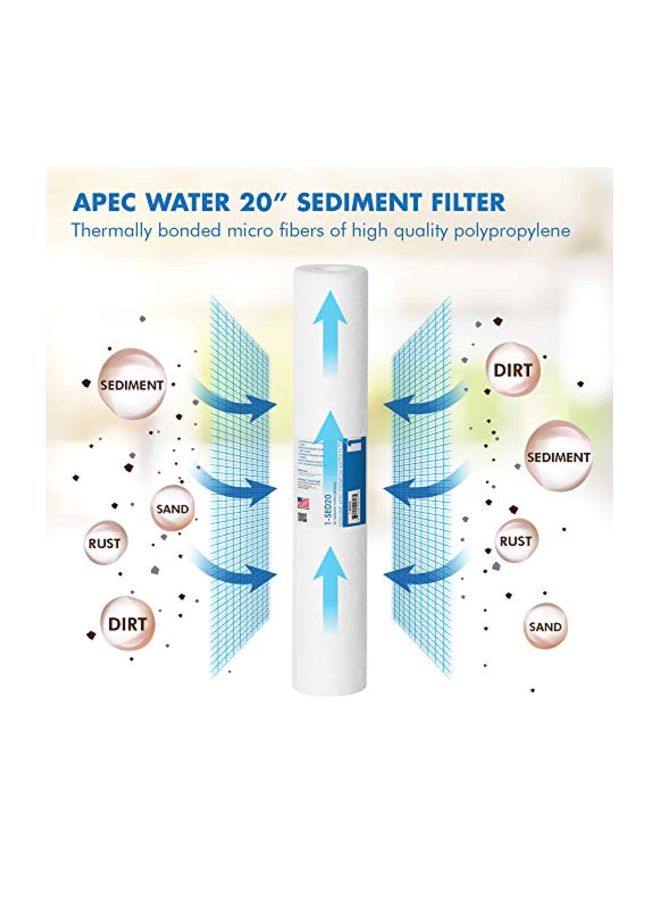 APEC Water Systems - Replacement Sediment Filter For Light Commerical System White 4.2x0x9.8inch - Image 1