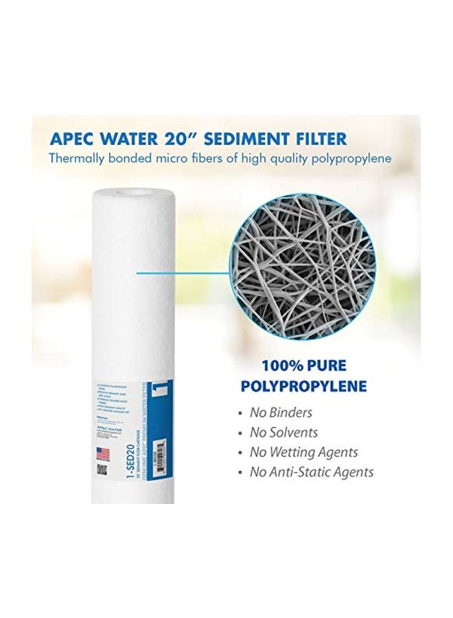 APEC Water Systems - Replacement Sediment Filter For Light Commerical System White 4.2x0x9.8inch - Image 1