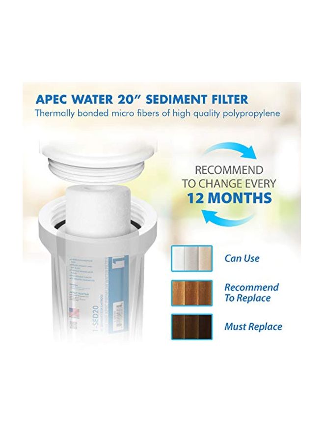 APEC Water Systems - Replacement Sediment Filter For Light Commerical System White 4.2x0x9.8inch - Image 1
