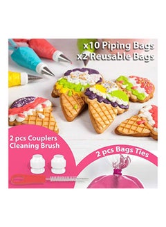 52-Piece Icing Piping Bags And Tips Cupcake Decorating Kit Multicolour - v1584024615/N35529044A_5