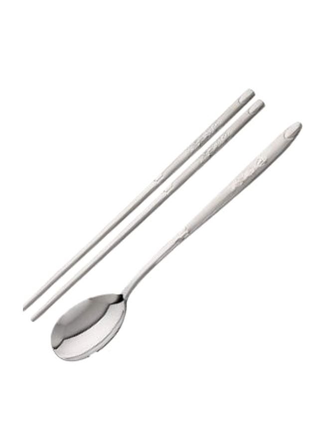 10-Piece Stainless Steel Chopstick And Spoon Set Silver - v1584024707/N35529184A_1