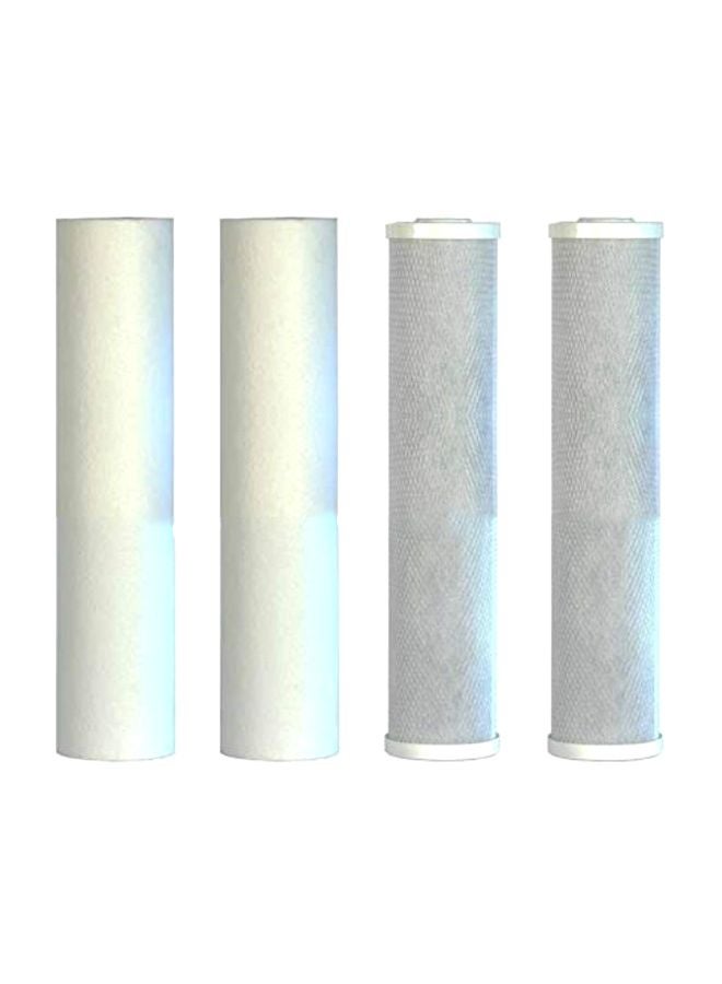 Purenex 4-Piece Replacement Water Filter Cartridge Set White 20x10x10inch 