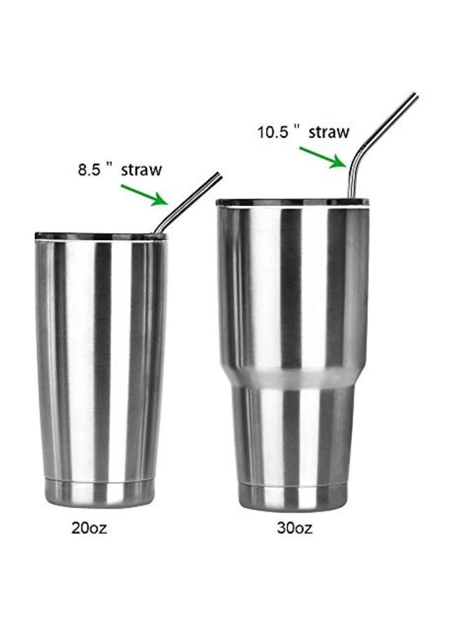 rawnori - 5-Piece Reusable Straw Set Silver - Image 1