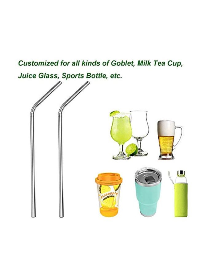 rawnori - 5-Piece Reusable Straw Set Silver - Image 1