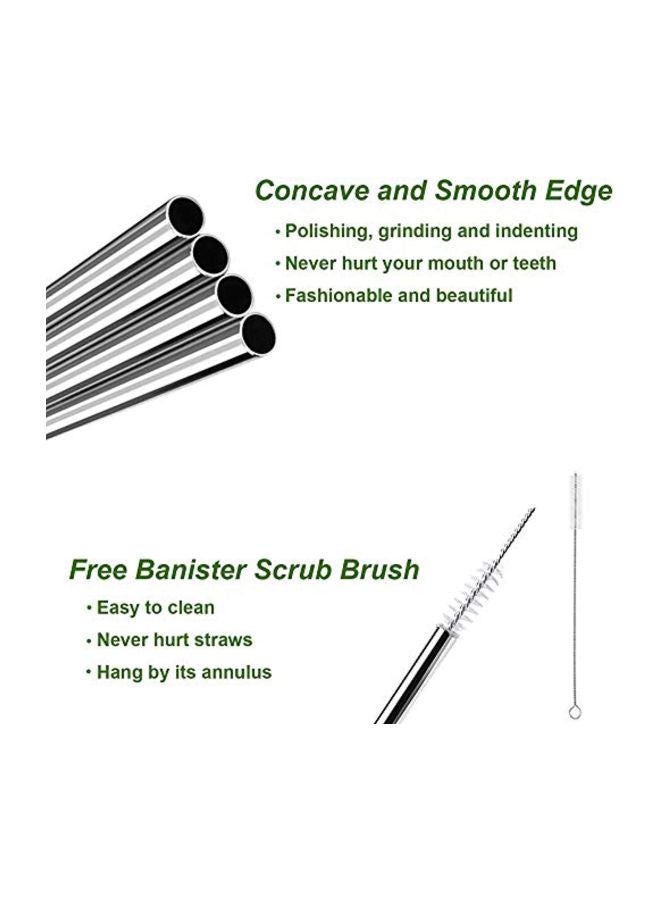 rawnori - 5-Piece Reusable Straw Set Silver - Image 1