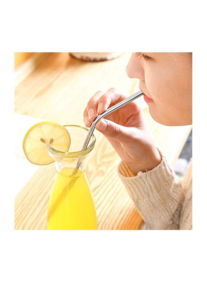 rawnori - 5-Piece Reusable Straw Set Silver - Image 1