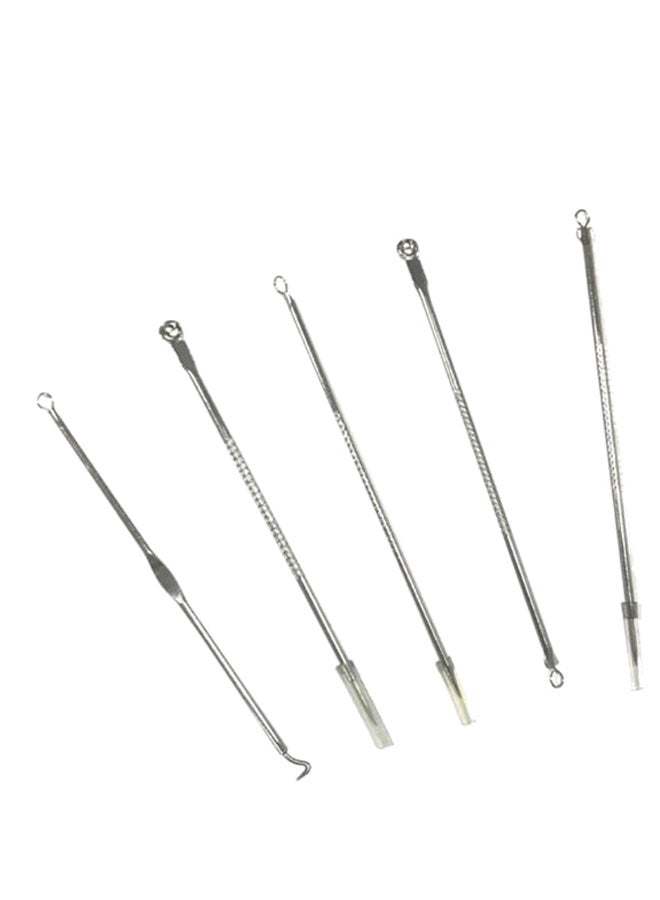 Generic 4-Piece Practical Beauty Blackhead Remover Needle Set With Case Silver/Black  - Image 2