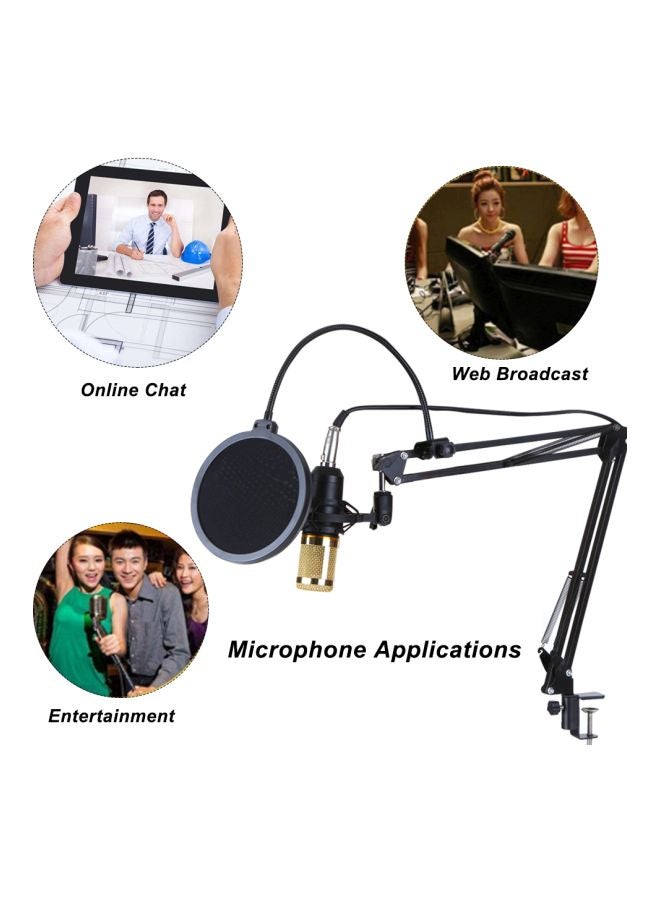 طقم ميكروفون تعليق احترافي BM800 أسود - Image 5