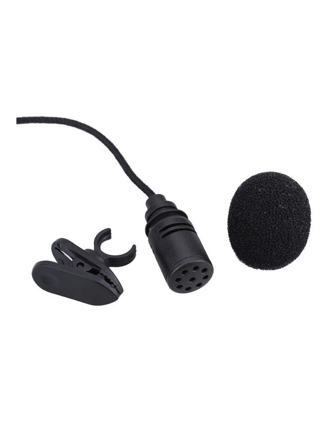 Mini Portable Clip-On Lapel Lavalier Wired Microphone I1396-A Black  - Image 3