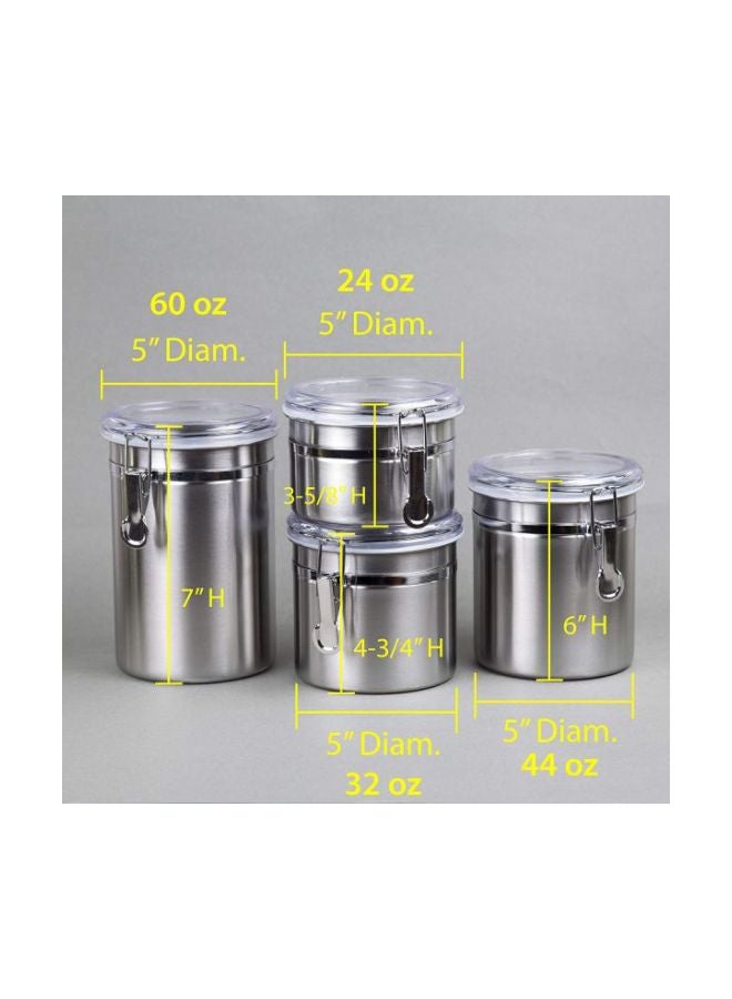 Generic - 4-Piece Canister Container Set Grey - Image 1
