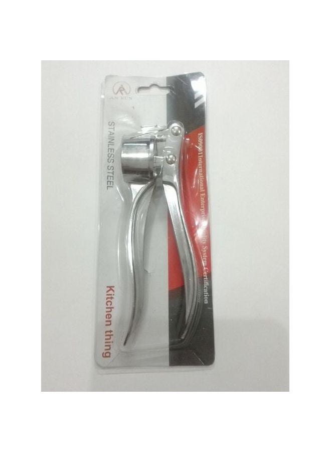 مكبس ثوم من الستانلس ستيل فضي - Image 3