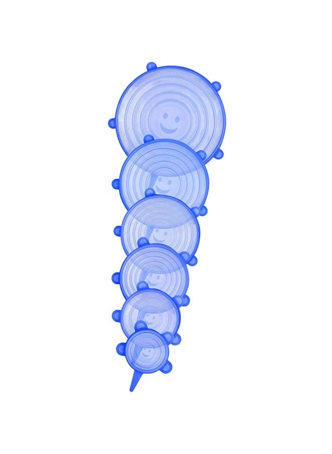 Generic 6-Piece Silicone Replacement Lid Set Blue  - Image 1
