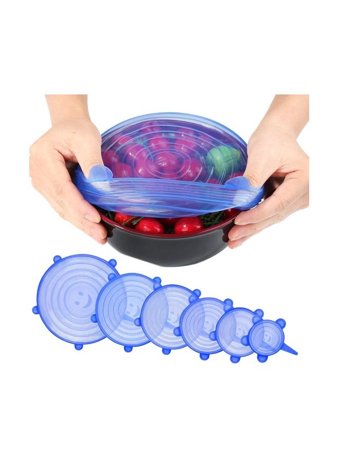 Generic 6-Piece Silicone Replacement Lid Set Blue  - Image 2