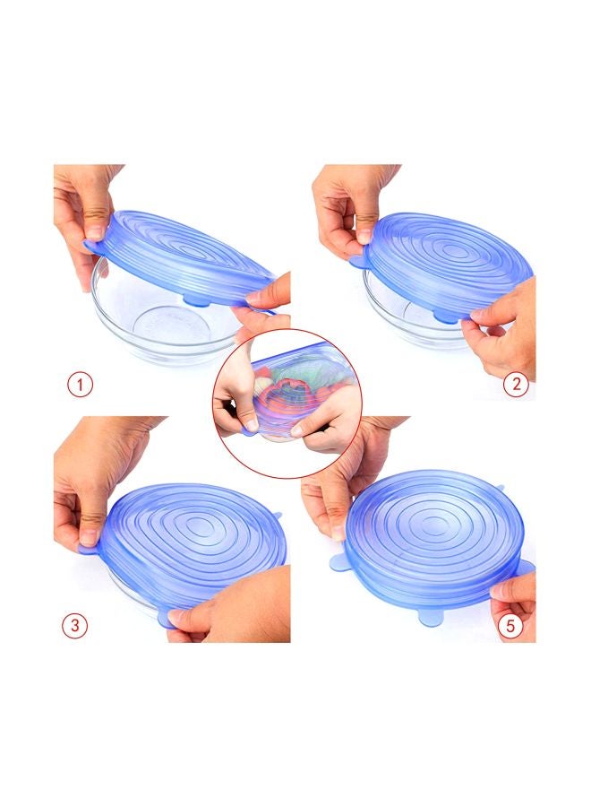 Generic 6-Piece Silicone Replacement Lid Set Blue  - Image 5