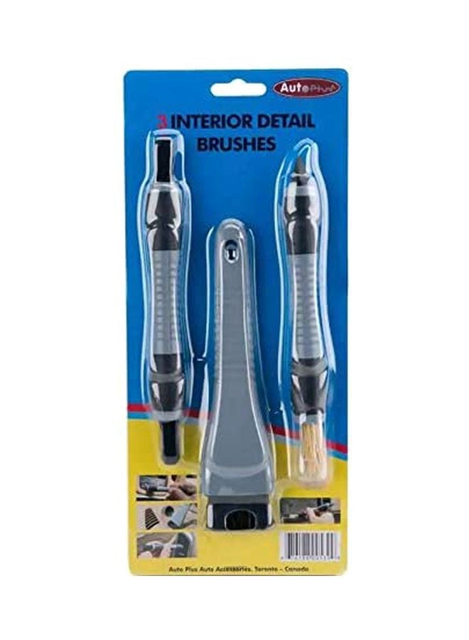 AUTO PLUS 3-Piece Interior Detail Brush Set - Image 3