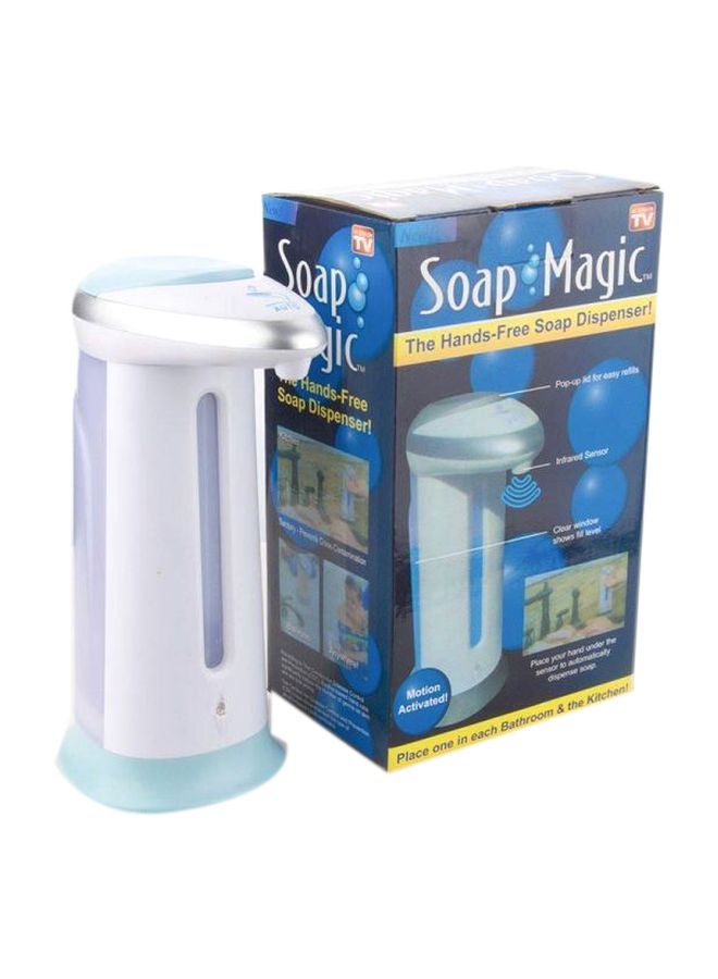 Soap Magic Hands Free Soap Dispenser White/Blue  - Image 1