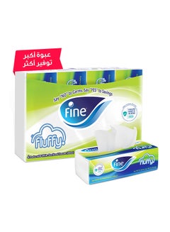 Fluffy, Soft, Sterilized, White Facial Tissues, 200X2 Ply, Nylon Pack of 4, 400 Pulls