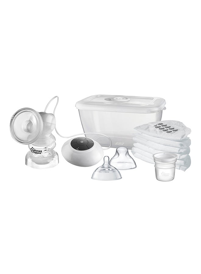 tommee tippee - Closer To Nature Electric Breast Pump Kit - White/Clear - Image 1
