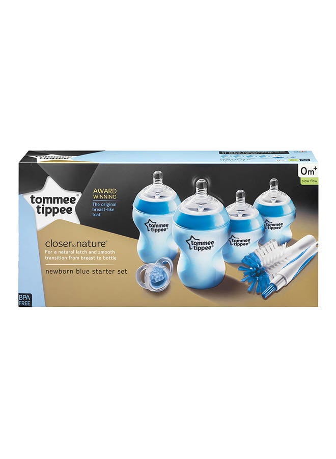 Closer To Nature Exclusive Starter Kit for Newborn Baby, Pack Of 6 - Blue/White/Clear