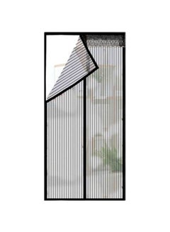 Generic Anti Mosquito Magnetic Velcro Door Curtain Black 210X80cm  - Image 1
