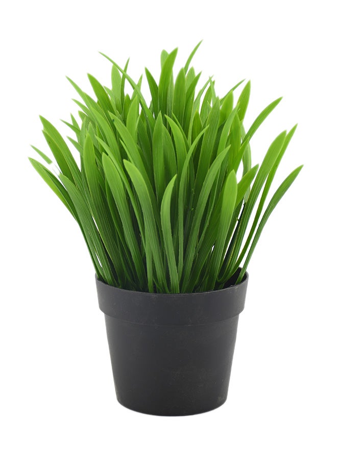 Decorative Artificial Plant With Base Green/Black 20x10cm - Image 1