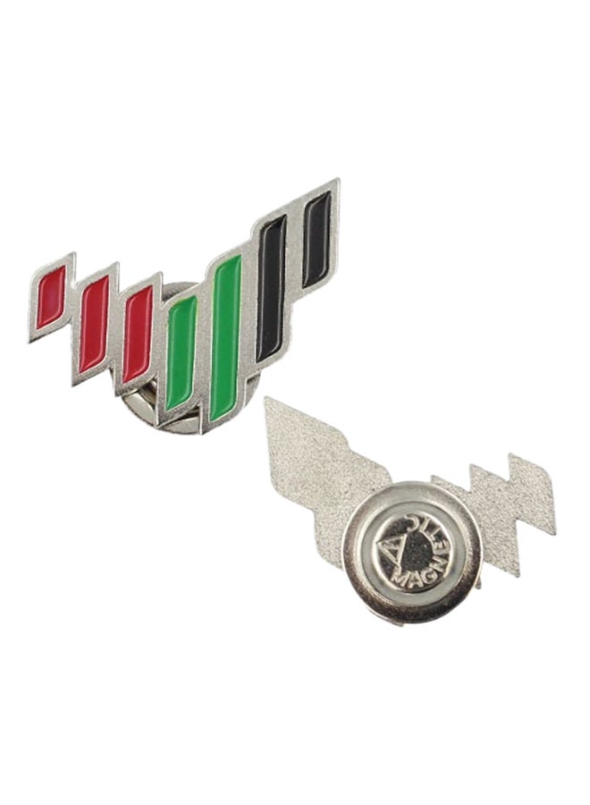 UAE Nation Brand Logo Badge With Magnetic Pin Multicolour 35mm 