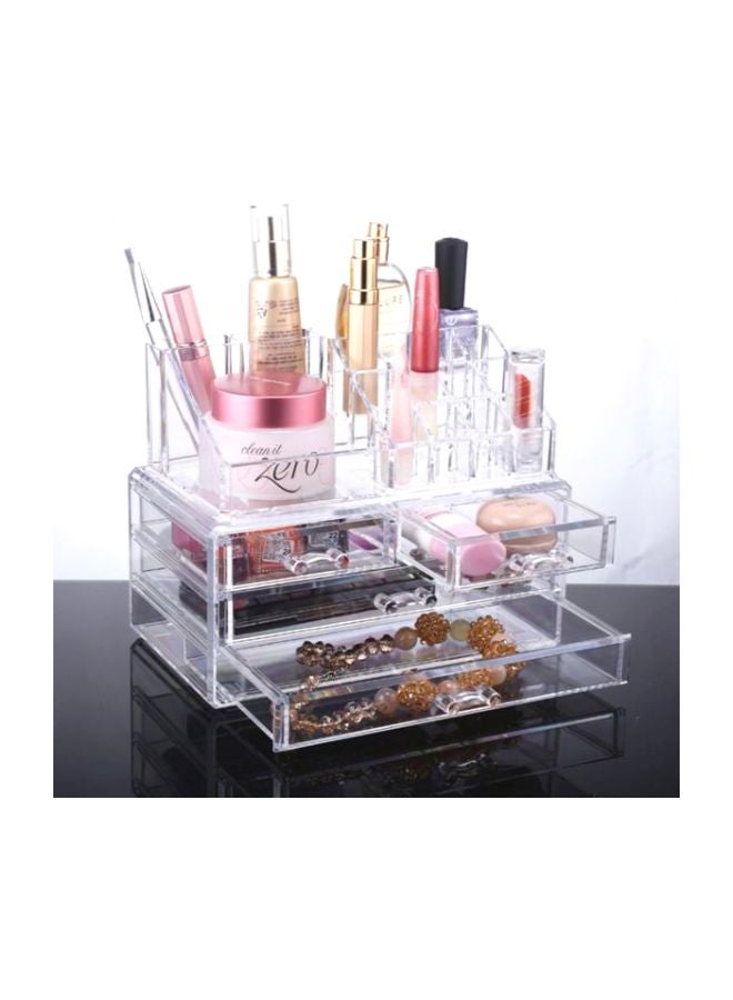 Generic - 4-Drawer Cosmetic Organizer Clear - Image 1