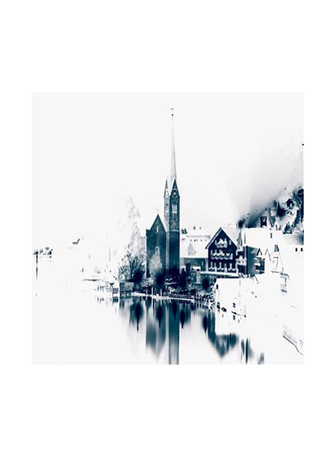 City Wooden Wall Art Multicolour 30x30cm