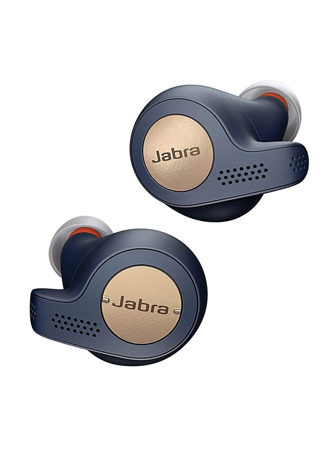 Jabra - Elite Active 65t Earbuds – Passive Noise Isolating Bluetooth Sports Earphones with Motion Sensor For Fitness Tracking – True Wireless Calls and Music Copper Blue - Image 1