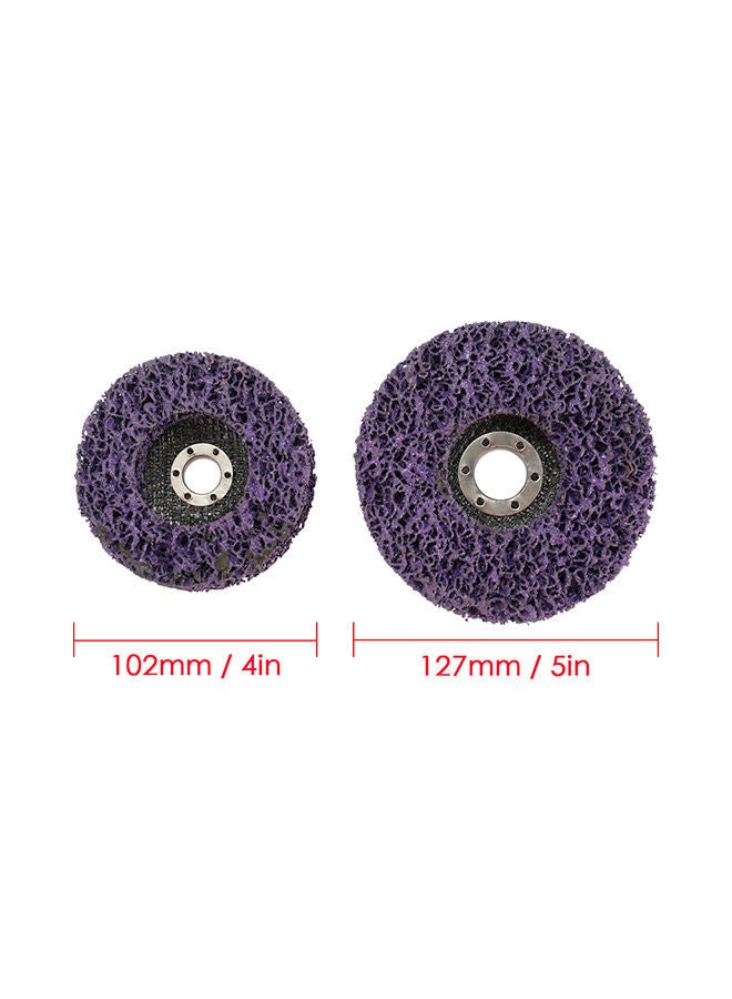 2-piece Abrasive Removal Clean Wheel Disc Set Black/Purple 4inch  - Image 3