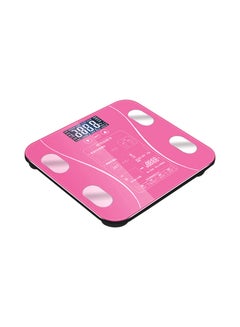Body Fat Intelligent Electronic Weight Scale Pink 32.50x4.50x32.50cm