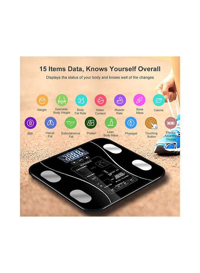 Generic - Body Fat Intelligent Electronic Weight Scale Pink 32.50x4.50x32.50cm - Image 1