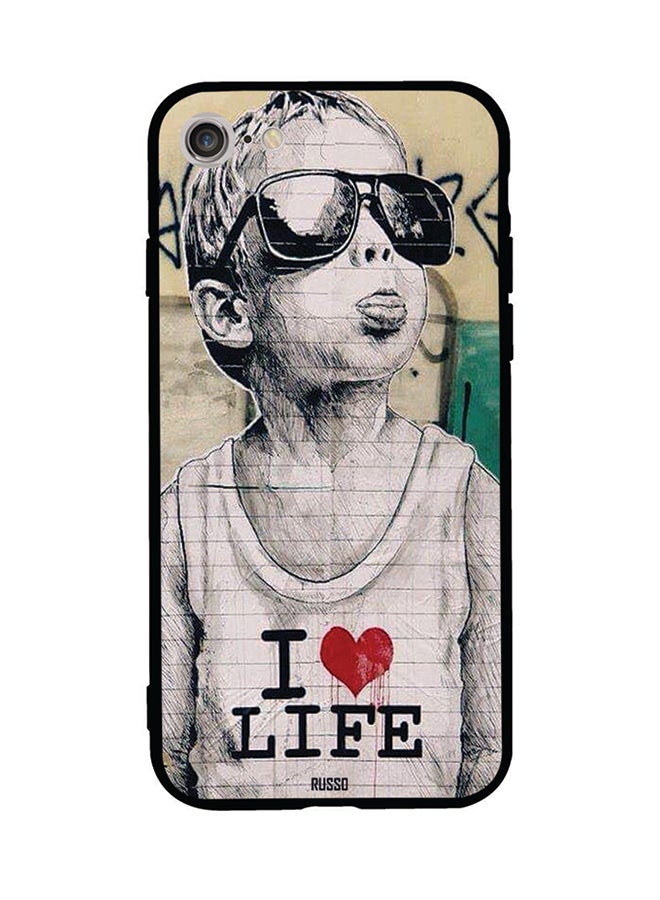 CIELITO Protective Case Cover For Apple iPhone 8 I Love Life Cool Boy