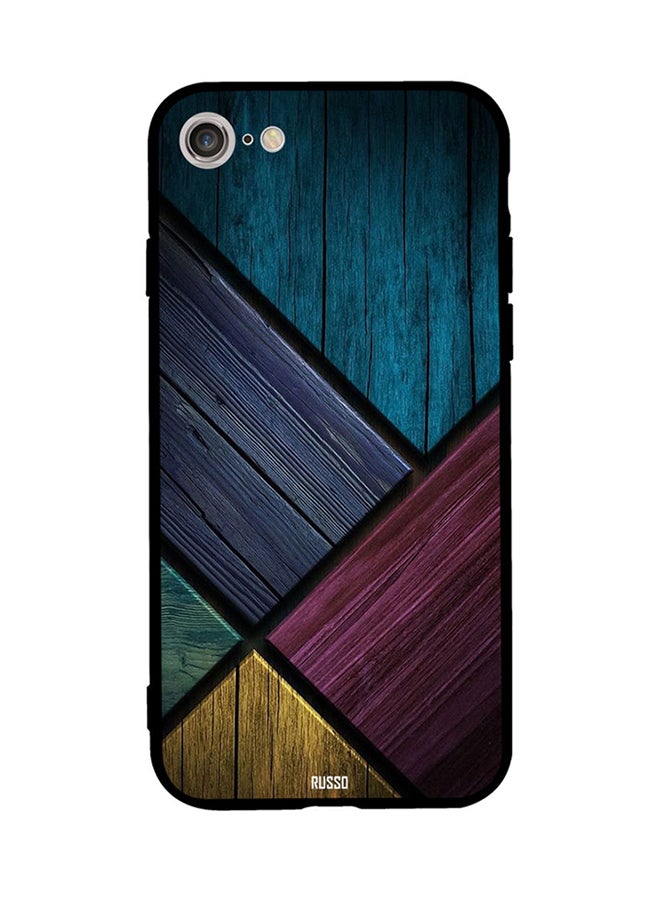 CIELITO Protective Case Cover For Apple iPhone 8 Cross Wood Art Pattern