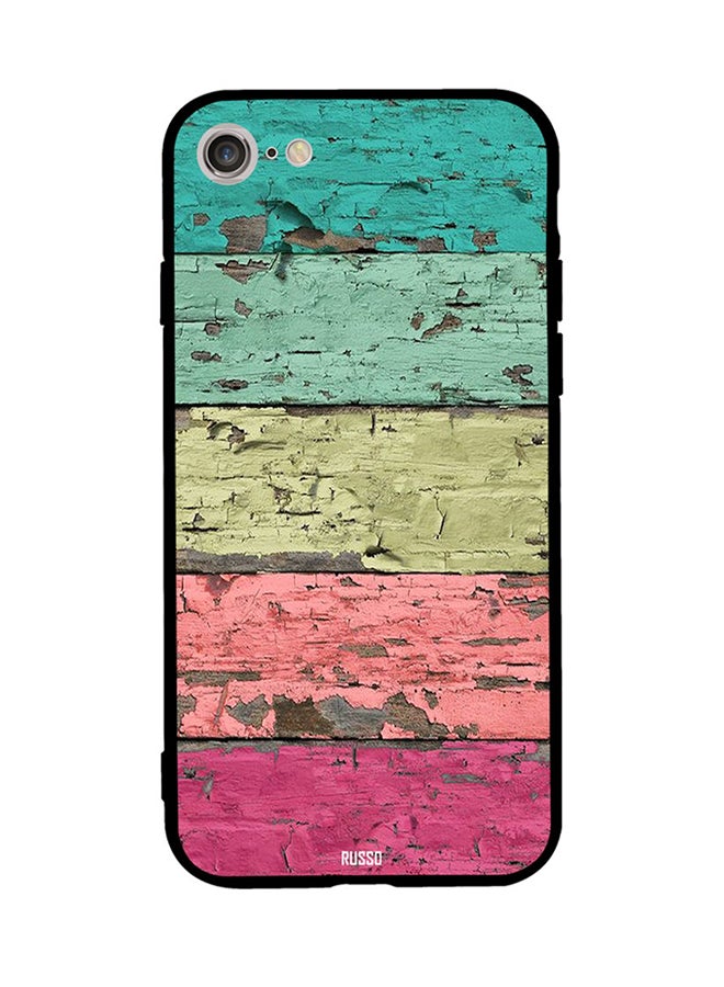 CIELITO Protective Case Cover For Apple iPhone 8 Old Painted Wooden Pattern