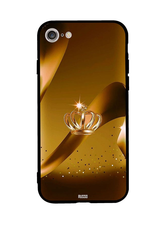 CIELITO Protective Case Cover For Apple iPhone 8 Golden Diamond Crown