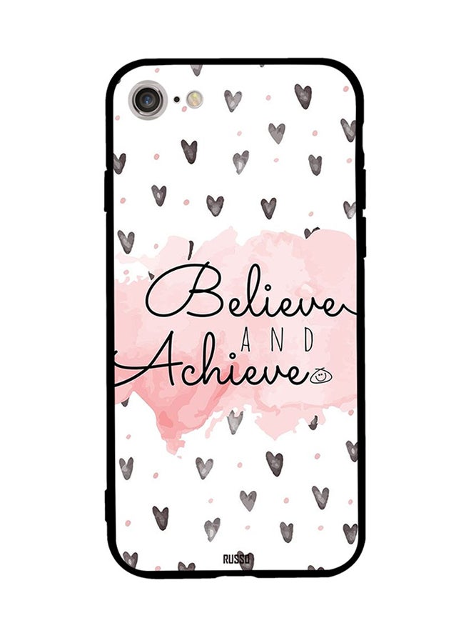 سيليتو غطاء حماية واق لهاتف أبل آيفون 8 بطبعة عبارة "Believe and Achieve"