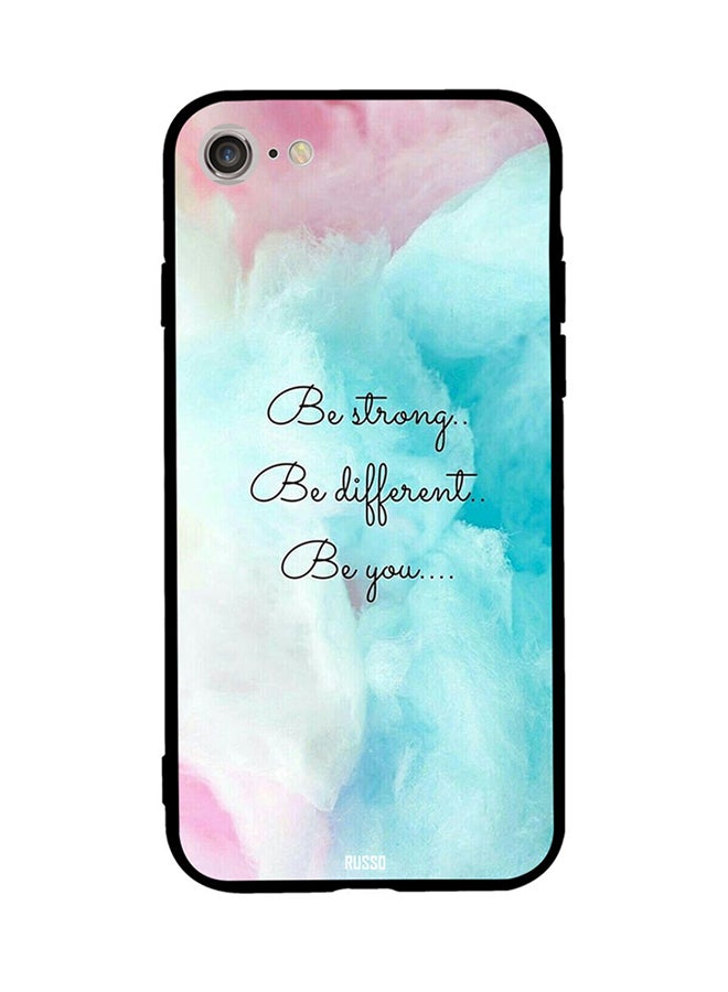 سيليتو غطاء حماية واق لهاتف أبل آيفون 8 بطبعة عبارة (Be Strong Be Different)