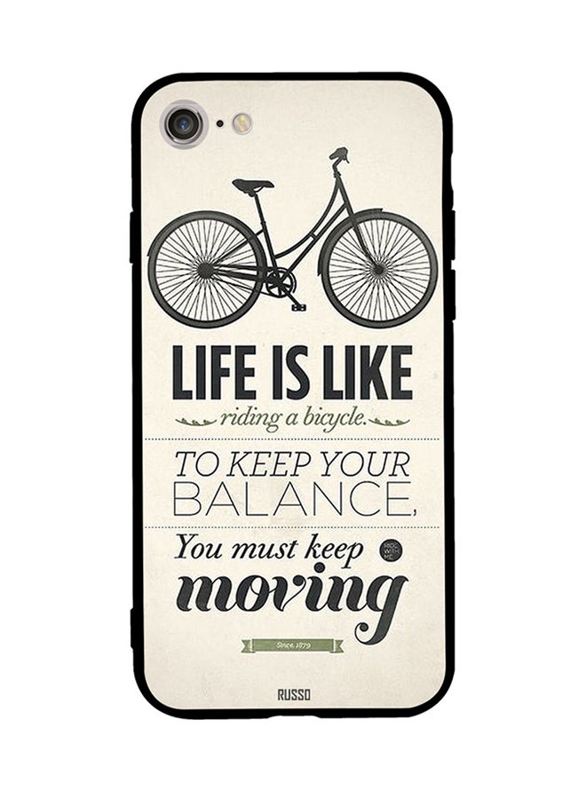 CIELITO Protective Case Cover For Apple iPhone 8 Life Is Like Riding Bicycle