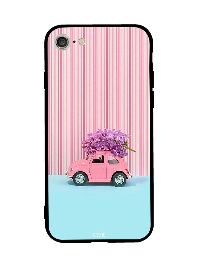 CIELITO Protective Case Cover For Apple iPhone 8 Tiny Pink Car
