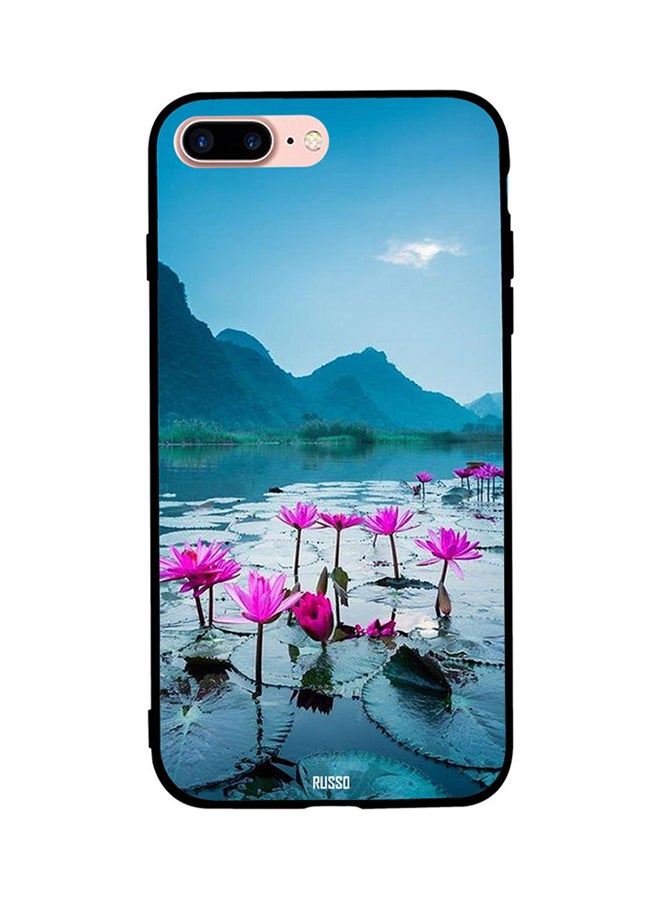 RUSSO Skin Case Cover -for Apple iPhone 8 Plus Cover Lotus Flower in Water Cover Lotus Flower in Water 