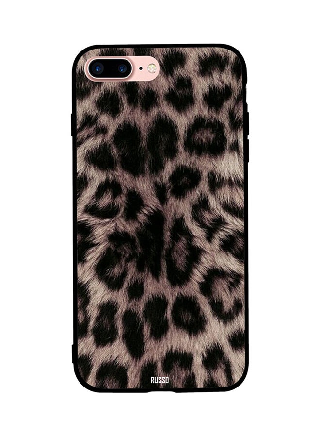 RUSSO Skin Case Cover -for Apple iPhone 8 Plus Cover Leopard Skin Pattern Cover Leopard Skin Pattern 