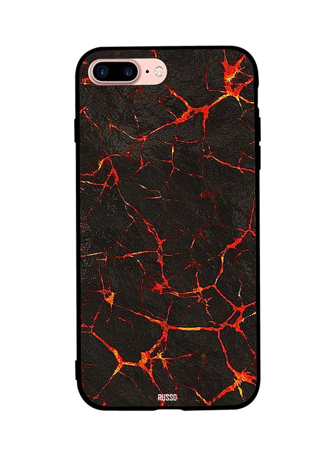 RUSSO Skin Case Cover -for Apple iPhone 8 Plus Cover Lava Marble Pattern Cover Lava Marble Pattern 