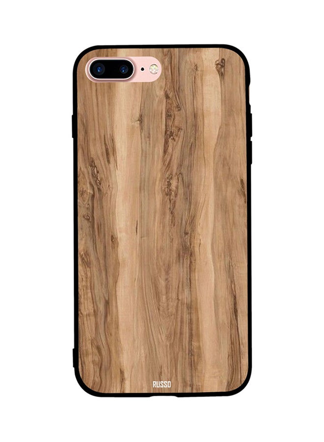 RUSSO Skin Case Cover -for Apple iPhone 8 Plus Cover Table Wooden Pattern Cover Table Wooden Pattern 