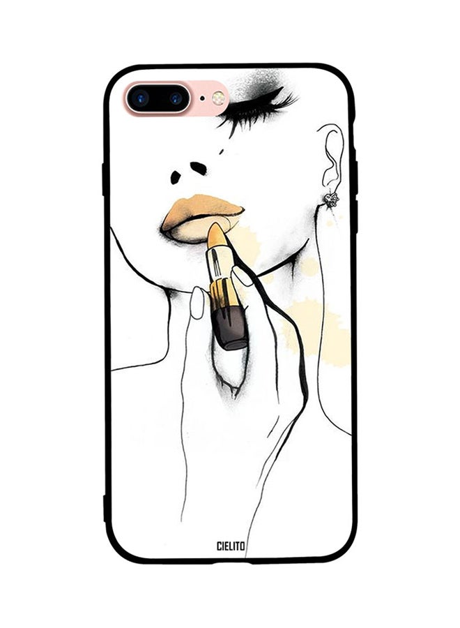 CIELITO Skin Case Cover -for Apple iPhone 8 Plus Cover Girl Make Up Art Lipstick Cover Girl Make Up Art Lipstick