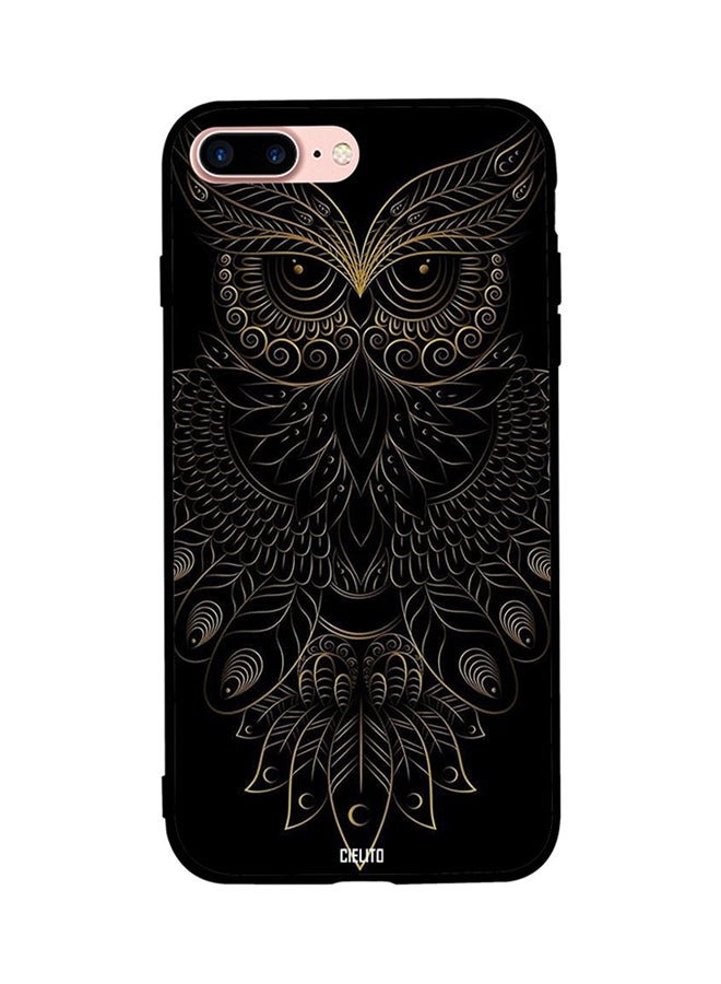 CIELITO Skin Case Cover -for Apple iPhone 8 Plus Cover Modern Flora Owl Art Cover Modern Flora Owl Art