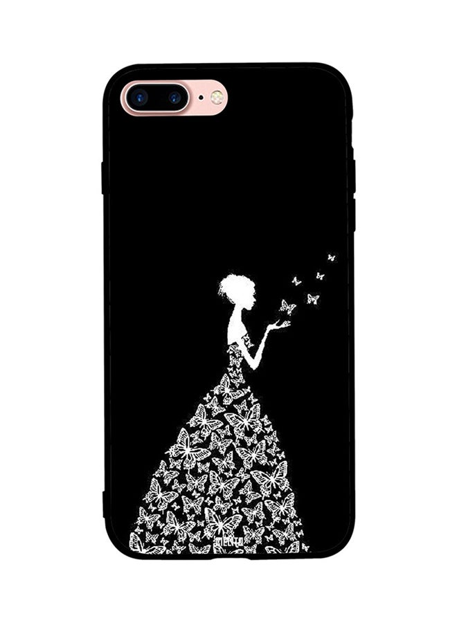 CIELITO Skin Case Cover -for Apple iPhone 8 Plus Cover Girl in Butterfly Dress Cover Girl in Butterfly Dress