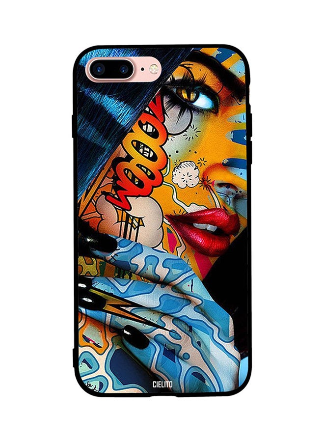 CIELITO Skin Case Cover -for Apple iPhone 8 Plus Cover Face Paint Girl Art Cover Face Paint Girl Art