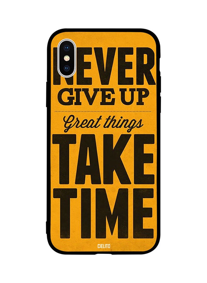 CIELITO Skin Case Cover -for Apple iPhone X Never Give Up Never Give Up