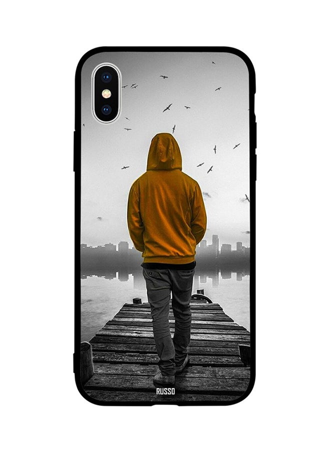 CIELITO Protective Case Cover For Apple iPhone XS Evening Walk At Shores